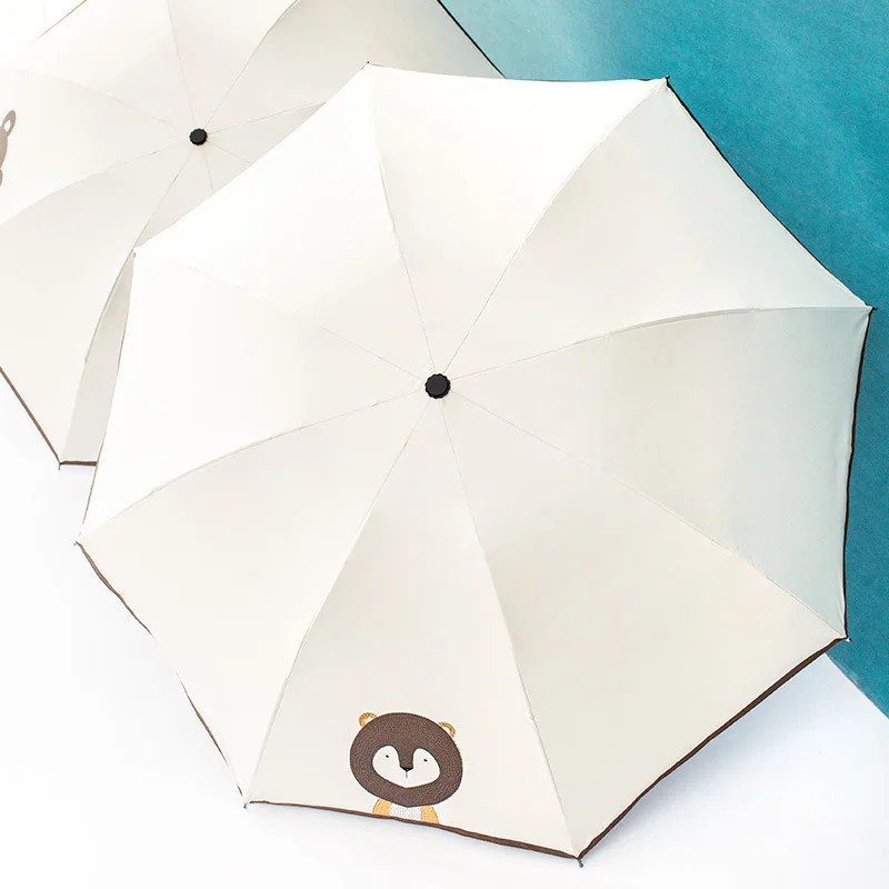 Manual Cute Three Folding Umbrella Rain For Women Windproof Ultralight Sun And Rain White Umbrellas Lady Umbrella Parasol
Manual Cute Three Folding Umbrella Rain For Women Windproof Ultralight Sun And Rain White Umbrellas Lady Umbrella Parasol