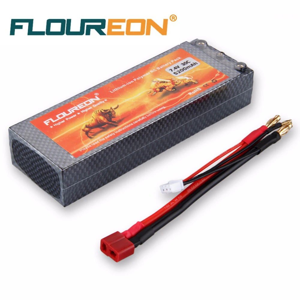 FLOUREON 2S 7.4V 5200mAh 30C(T plug)LiPo Battery Pack for RC Evader BX Car, RC Truck, RC Truggy RC Airplane UAV Drone FPV
FLOUREON 2S 7.4V 5200mAh 30C(T plug)LiPo Battery Pack for RC Evader BX Car, RC Truck, RC Truggy RC Airplane UAV Drone FPV