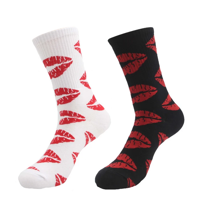 New Fashion Cute Long Sock Of Red Lip Kiss Pattern For Men Women Skate Hiphop street Fixed Gear Black And White Sox
New Fashion Cute Long Sock Of Red Lip Kiss Pattern For Men Women Skate Hiphop street Fixed Gear Black And White Sox