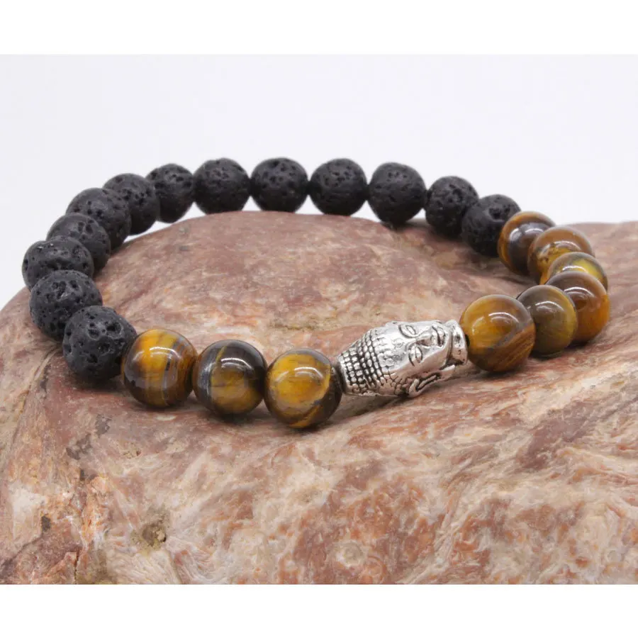 Wv019 DIY Wholesale Black Volcanic Lava Stone Tiger Eye Buddha head 8mm Beaded bracelet For Men Fashion personality Jewelry
Wv019 DIY Wholesale Black Volcanic Lava Stone Tiger Eye Buddha head 8mm Beaded bracelet For Men Fashion personality Jewelry