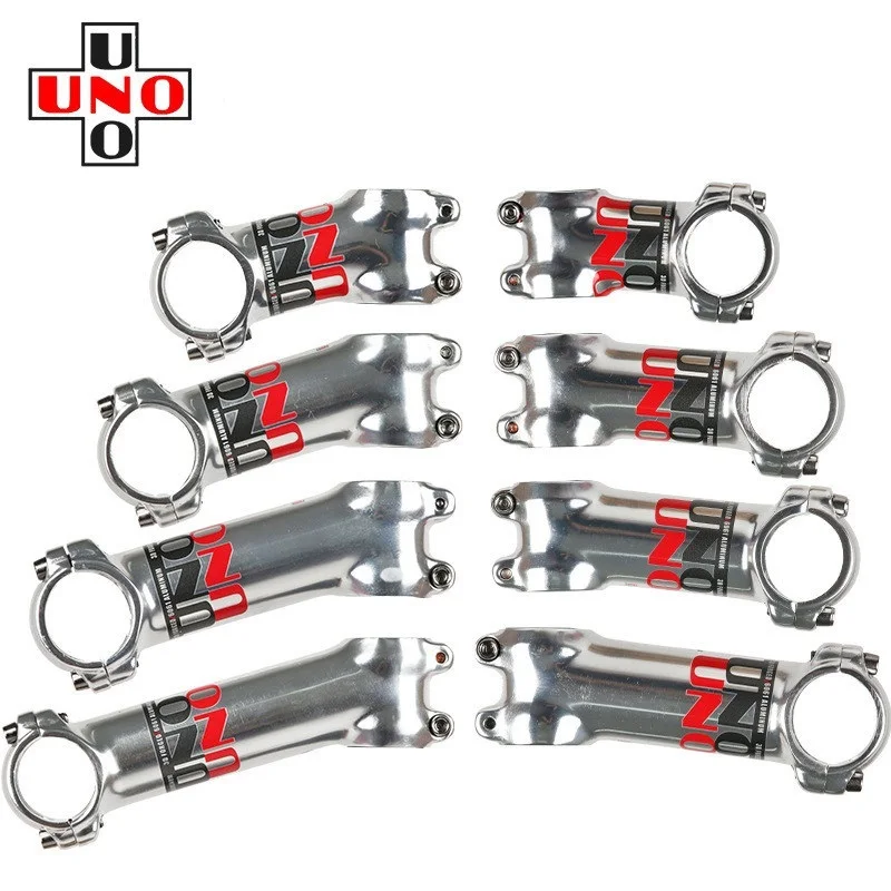 UNO Silver Aluminum Bicycle Stem Handlebar 31.8mm Fork 28.6mm 60/70/80/90/100/110/120/130mm MTB Mountain Bike Parts ±7/±17/±35°
UNO Silver Aluminum Bicycle Stem Handlebar 31.8mm Fork 28.6mm 60/70/80/90/100/110/120/130mm MTB Mountain Bike Parts ±7/±17/±35°