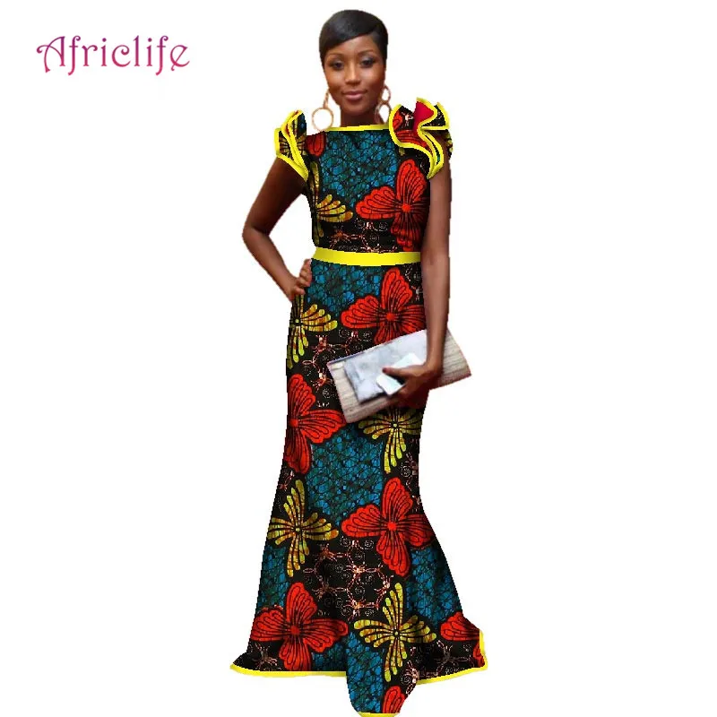African Clothing Ruffle Sleeve Dresses Dashiki African Dresses for Women Bazin Riche Patchwork Print Long Dresses WY2637
African Clothing Ruffle Sleeve Dresses Dashiki African Dresses for Women Bazin Riche Patchwork Print Long Dresses WY2637