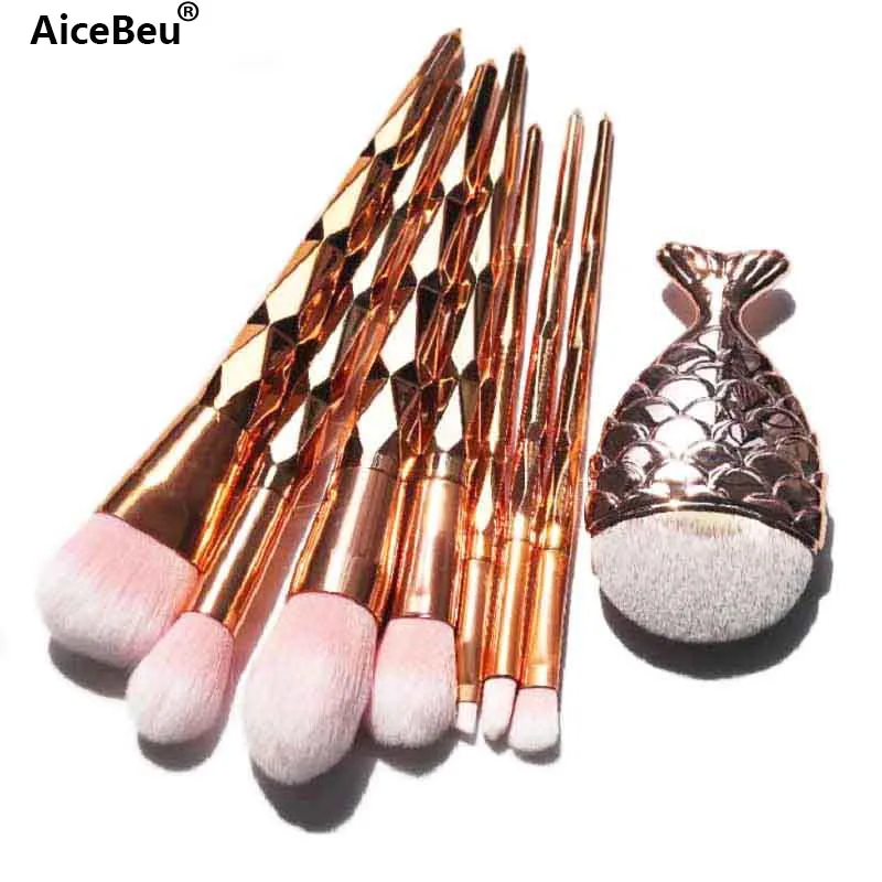 AiceBeu 7/8Pcs Diamond Rose Gold Makeup Brushes Set Foundation Powder Blush Eye Shadow Mermaid Rainbow Brush Cosmetic Beauty
AiceBeu 7/8Pcs Diamond Rose Gold Makeup Brushes Set Foundation Powder Blush Eye Shadow Mermaid Rainbow Brush Cosmetic Beauty