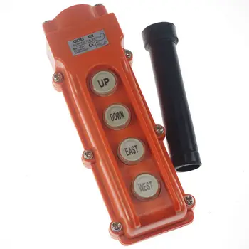 COB-62 Up Dwon 4 Ways Rainproof Hoist Push Button Switch for Hoist Crane Control 250V 5A
COB-62 Up Dwon 4 Ways Rainproof Hoist Push Button Switch for Hoist Crane Control 250V 5A