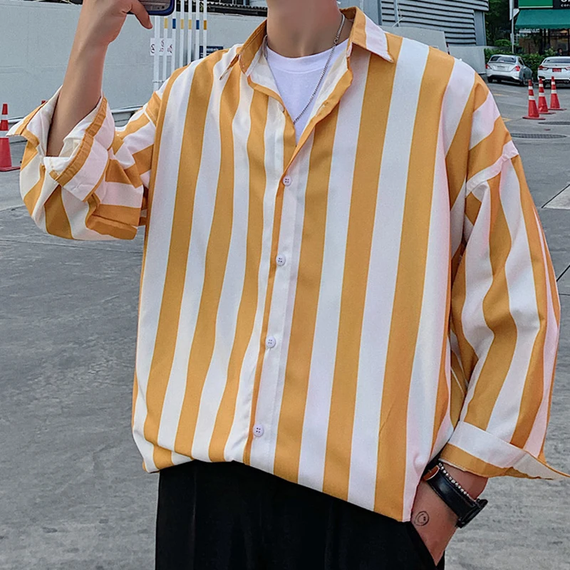 Men's long sleeve shirts striped men xxxl 2019 spring summer hip hop streetwear casual shirt male clothes orange Asian size CS32
Men's long sleeve shirts striped men xxxl 2019 spring summer hip hop streetwear casual shirt male clothes orange Asian size CS32