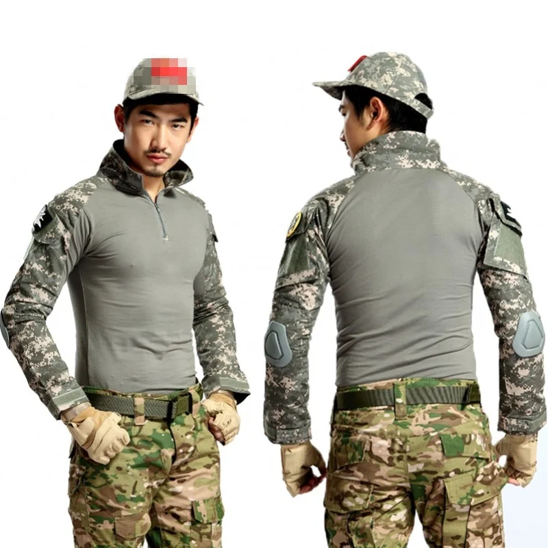 

ACU Camouflage Gen2 Tactical Shirt Combat BDU Uniform Shirt Men Long Sleeve Quick Dry T Shirt Outdoor Hunting Hiking Shirts