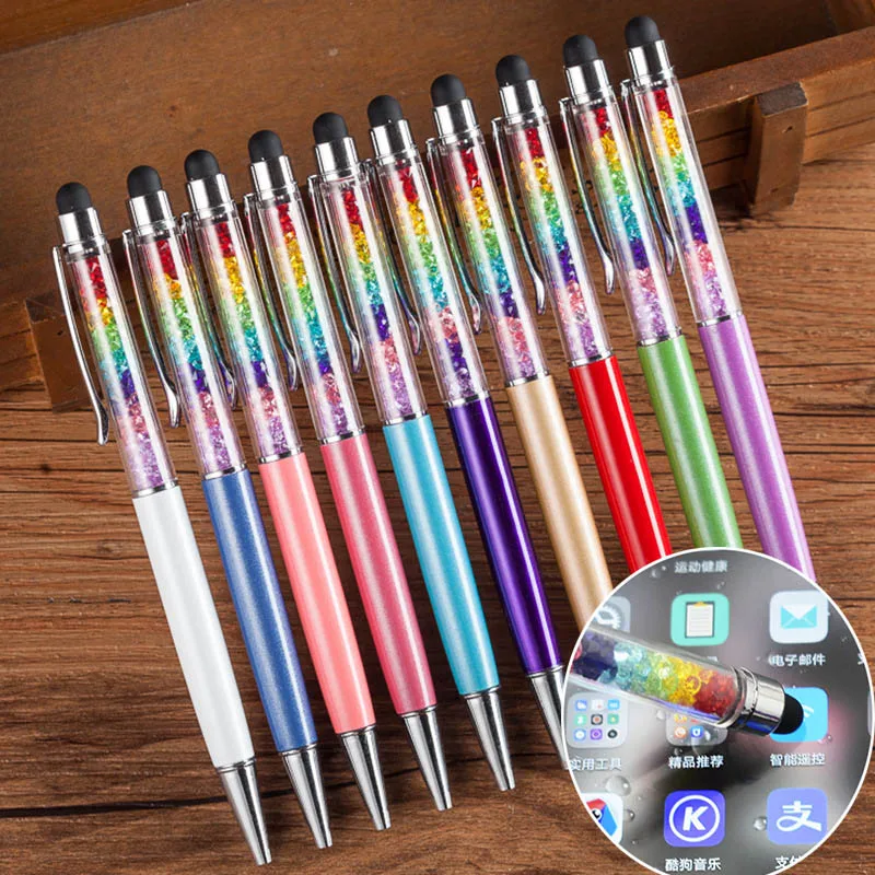 2in1 Metal Crystal Ballpoint Pen Diamond Gem Stylus Touch Screen Ball Pens For Students Stationery Gift Office School Supplies
2in1 Metal Crystal Ballpoint Pen Diamond Gem Stylus Touch Screen Ball Pens For Students Stationery Gift Office School Supplies