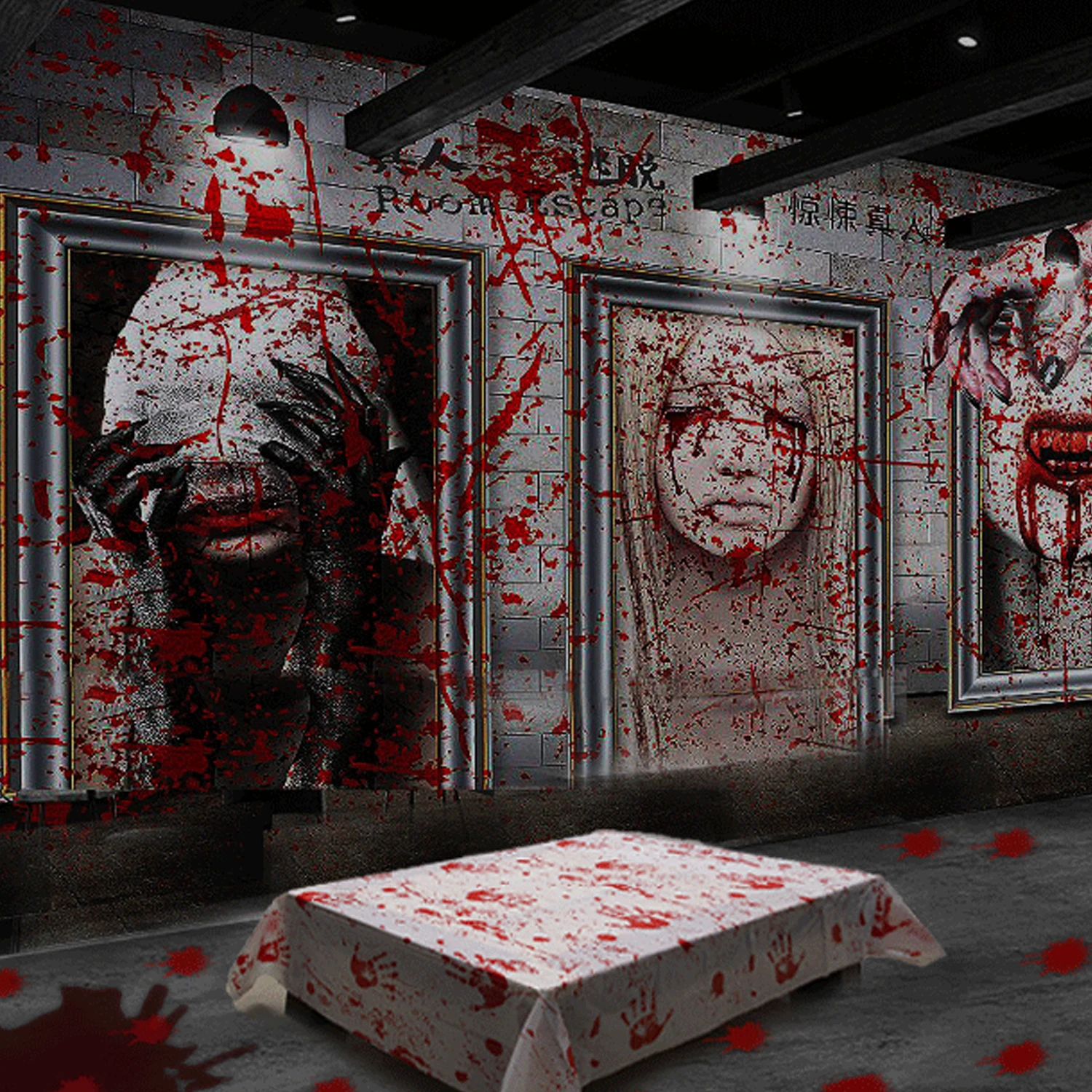 Behogar Realistic Scary Bloody Table Cover for Halloween Theme Party Festivals Bar Haunted House Restaurant Decorations Props
Behogar Realistic Scary Bloody Table Cover for Halloween Theme Party Festivals Bar Haunted House Restaurant Decorations Props