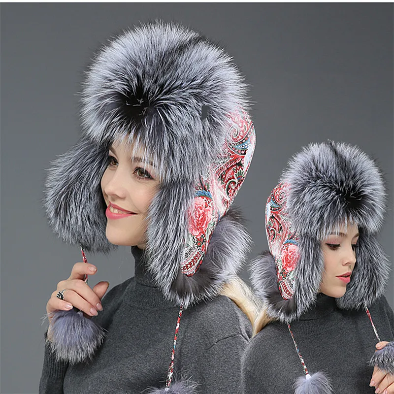 New Autumn And Winter Women's Thickening Ear Muff Hat Real Fox Fur Bomer Hat For Women, C022
New Autumn And Winter Women's Thickening Ear Muff Hat Real Fox Fur Bomer Hat For Women, C022