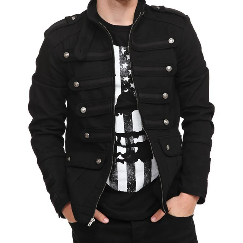 Spring 2019 New Fashion Black Button Leisure Men's Coat Standing Collar Male Long Sleeve Jacket Solid Color Plus Size Clothing
Spring 2019 New Fashion Black Button Leisure Men's Coat Standing Collar Male Long Sleeve Jacket Solid Color Plus Size Clothing