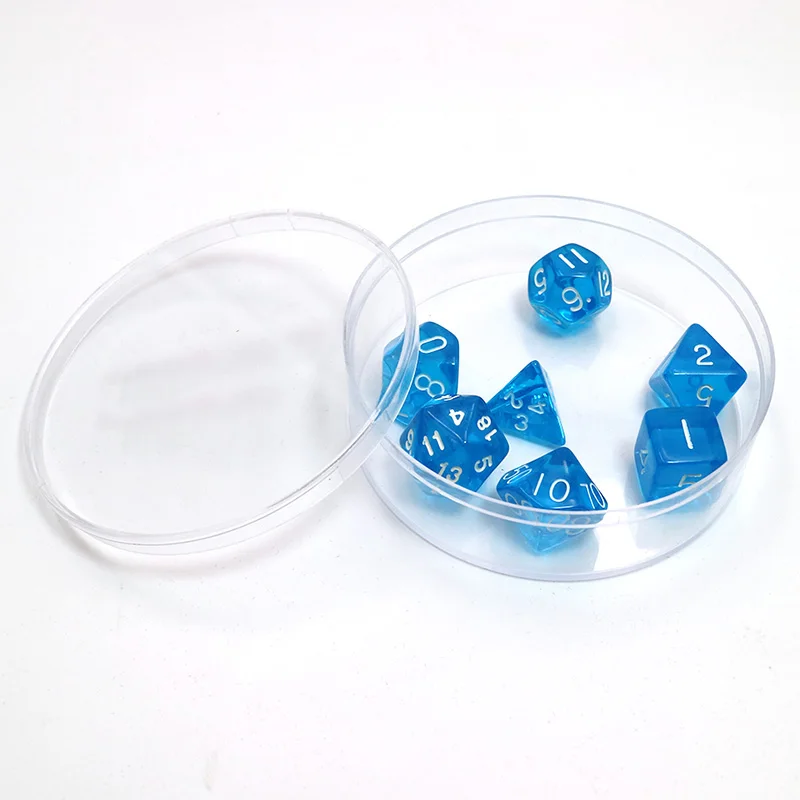 2018 new 7pcs/set RPG game dice blue d4 d6 d8 d10 d10% d12 d20 set for D&D board game
2018 new 7pcs/set RPG game dice blue d4 d6 d8 d10 d10% d12 d20 set for D&D board game