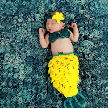 Baby photography mermaid costume new born photo prop infant picture newborn headband bra mermaid tail set fotografia accessories 
Baby photography mermaid costume new born photo prop infant picture newborn headband bra mermaid tail set fotografia accessories