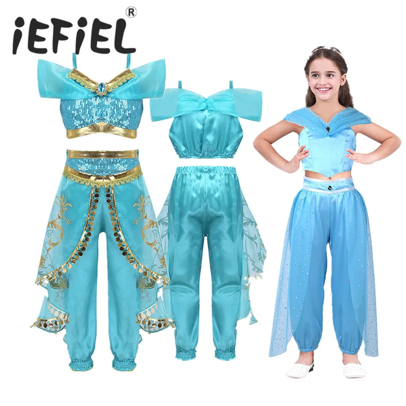 Halloween Kids Princess Girls Cosplay Costumes Children Jasmine Princess Dress up Halloween Cosplay Role Play Party Outfits
Halloween Kids Princess Girls Cosplay Costumes Children Jasmine Princess Dress up Halloween Cosplay Role Play Party Outfits