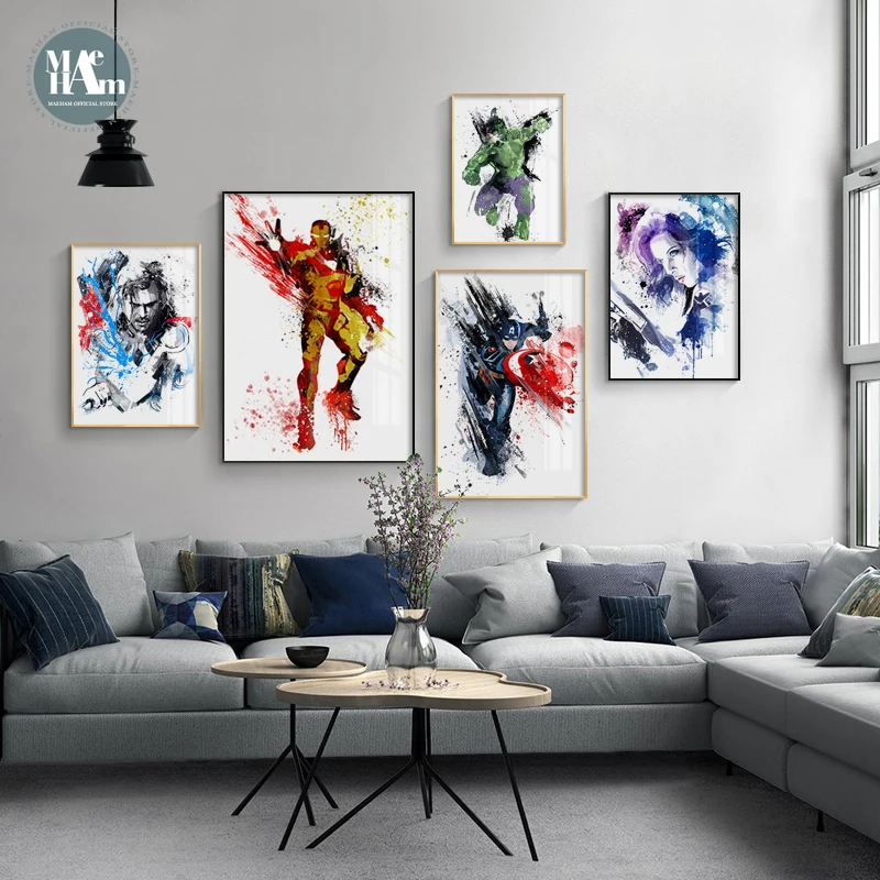 Raytheon cartoon super hero wall art Canvas posters Painting Print Watercolor Abstract Posters for Living Room Morden Home Decor
Raytheon cartoon super hero wall art Canvas posters Painting Print Watercolor Abstract Posters for Living Room Morden Home Decor