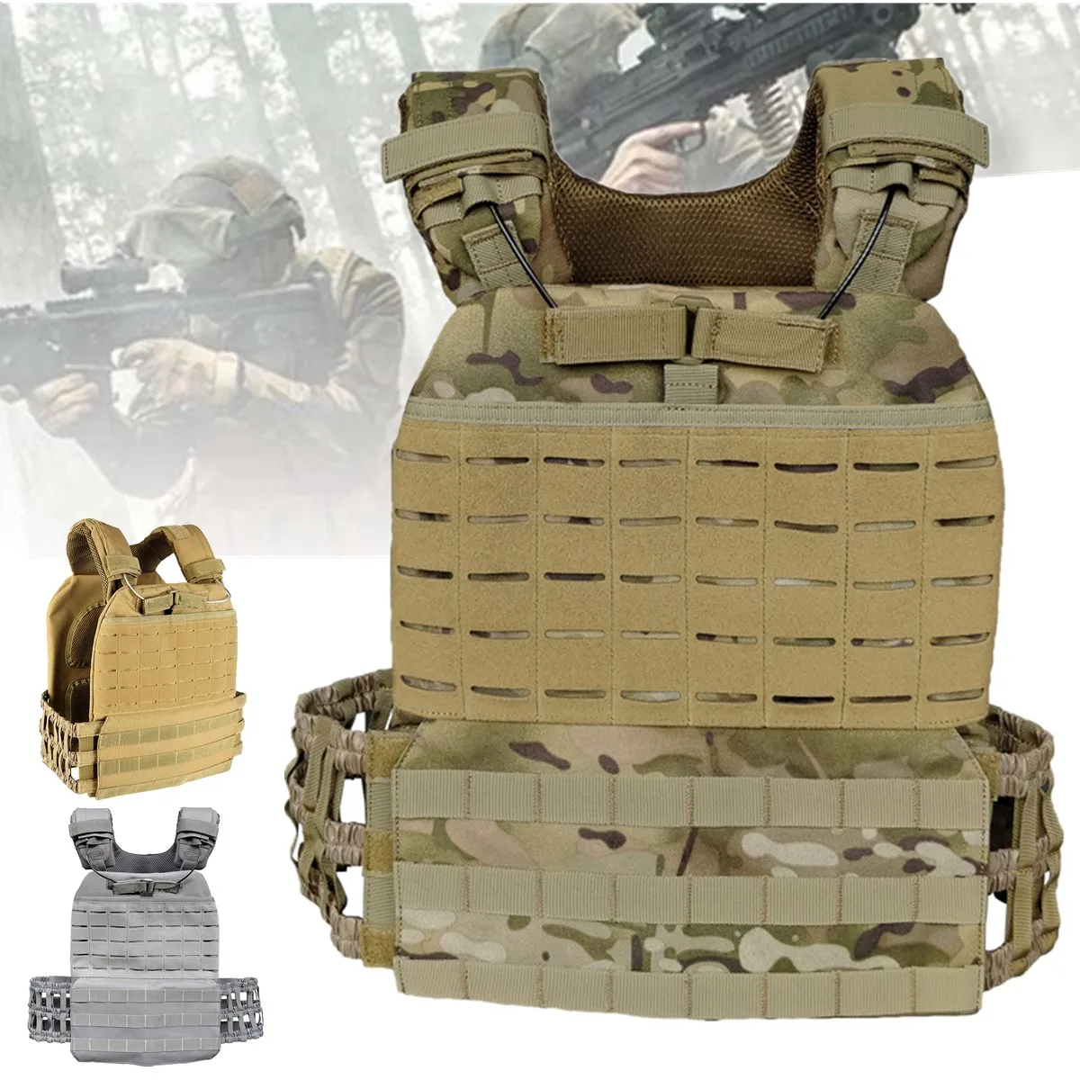 Military Protect Tactical Vest Army Fan Field Combat Outdoor Fitness Physical Training Camp 600D Oxford Wearproof Camo Waistcoat
Military Protect Tactical Vest Army Fan Field Combat Outdoor Fitness Physical Training Camp 600D Oxford Wearproof Camo Waistcoat