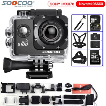 

SOOCOO Action Camera S100 4K WiFi NTK96660 Waterproof 30M Built-in Gyro with GPS Extension(GPS Model not include) Sport Camera