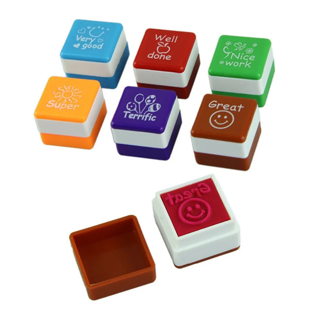6pcs Kids Finger Painting Inkpad Toy Scrapbooking Stamp Vintage Crafts Ink Pad English Inking Praise Reward Stamps Drawing Toys
6pcs Kids Finger Painting Inkpad Toy Scrapbooking Stamp Vintage Crafts Ink Pad English Inking Praise Reward Stamps Drawing Toys