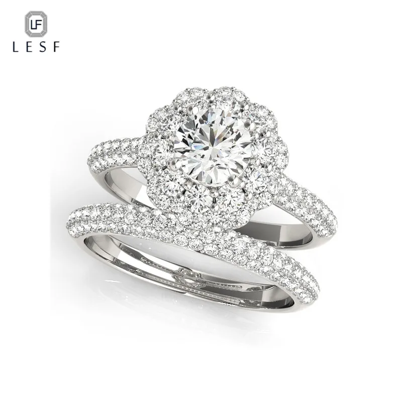LESF 925 Sterling Silver Wedding Rings Round Cubic Zirconia Engagement Bridal Sets Trendy Jewelry for Women Free Shipping
LESF 925 Sterling Silver Wedding Rings Round Cubic Zirconia Engagement Bridal Sets Trendy Jewelry for Women Free Shipping
