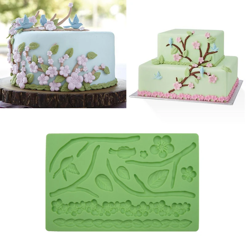 Fondant Tool Flower Leaf Branch Bird Shape Baking Mold Silicone Embossing Die Sugar Arts Flower
Fondant Tool Flower Leaf Branch Bird Shape Baking Mold Silicone Embossing Die Sugar Arts Flower