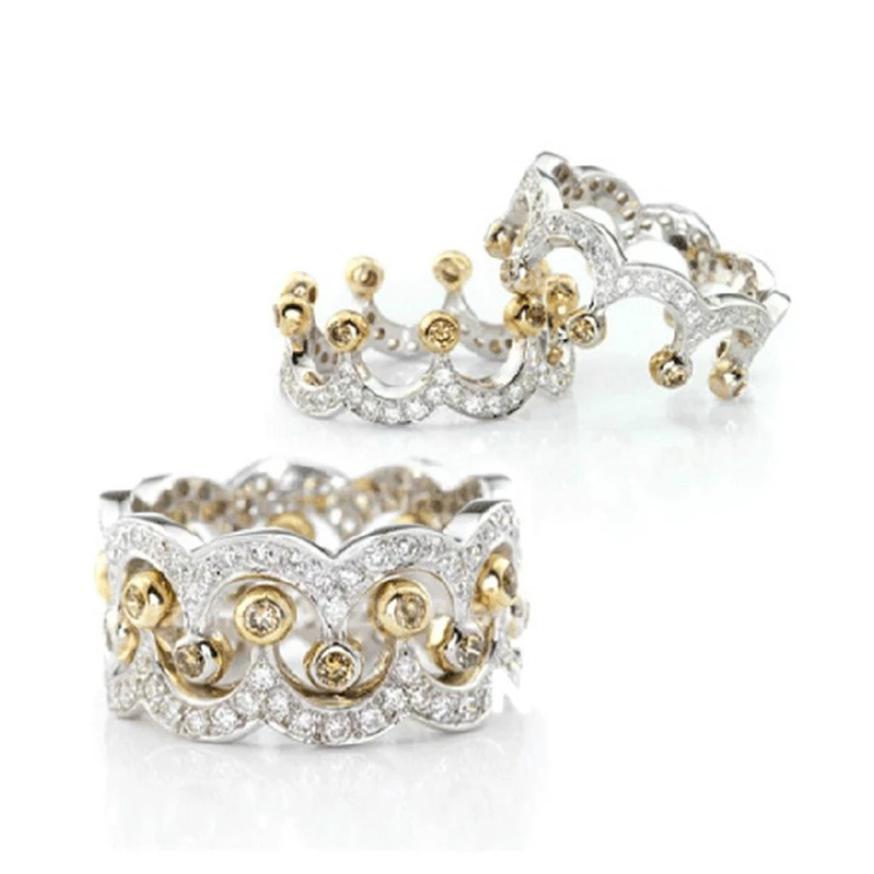 NA Y18 Crown Gold Silver Row Fashion 925 Sterling Silver Full Austrian Zircon Finger Ring Queen Crown Stackable Ring Finger Ring
NA Y18 Crown Gold Silver Row Fashion 925 Sterling Silver Full Austrian Zircon Finger Ring Queen Crown Stackable Ring Finger Ring