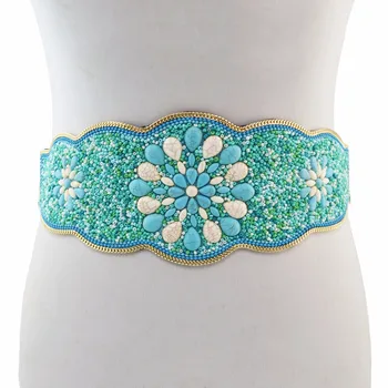 Boho Vintage Wide Flower Waist Belts For Women Elastic Leather Stone Beaded Stretchy Corset Waistband Belly Body Chain Jewelry
Boho Vintage Wide Flower Waist Belts For Women Elastic Leather Stone Beaded Stretchy Corset Waistband Belly Body Chain Jewelry