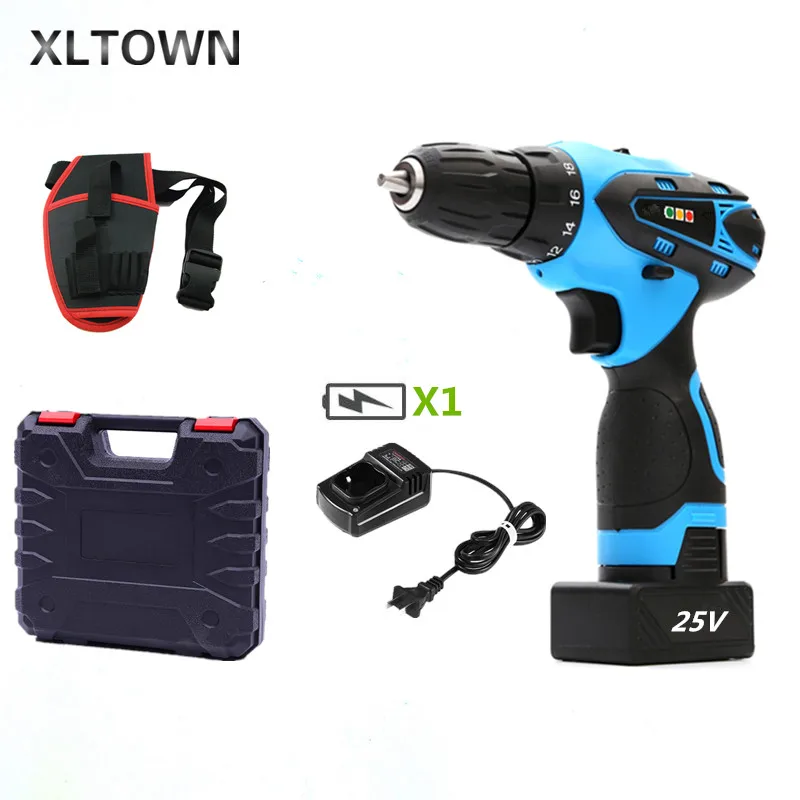 Xltown 25v Cordless Electric Screwdriver with a box Rechargeable Lithium Battery Multifunction Electric Drill power tools
Xltown 25v Cordless Electric Screwdriver with a box Rechargeable Lithium Battery Multifunction Electric Drill power tools