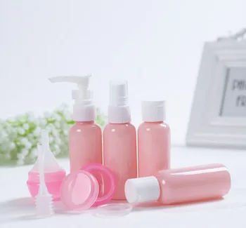 New 100sets (9Pcs/Set) Compact Lightweight Portable Plastic Travel Cosmetics Bottling Suit Pressed Bottle Perfume Spray Bottle
New 100sets (9Pcs/Set) Compact Lightweight Portable Plastic Travel Cosmetics Bottling Suit Pressed Bottle Perfume Spray Bottle