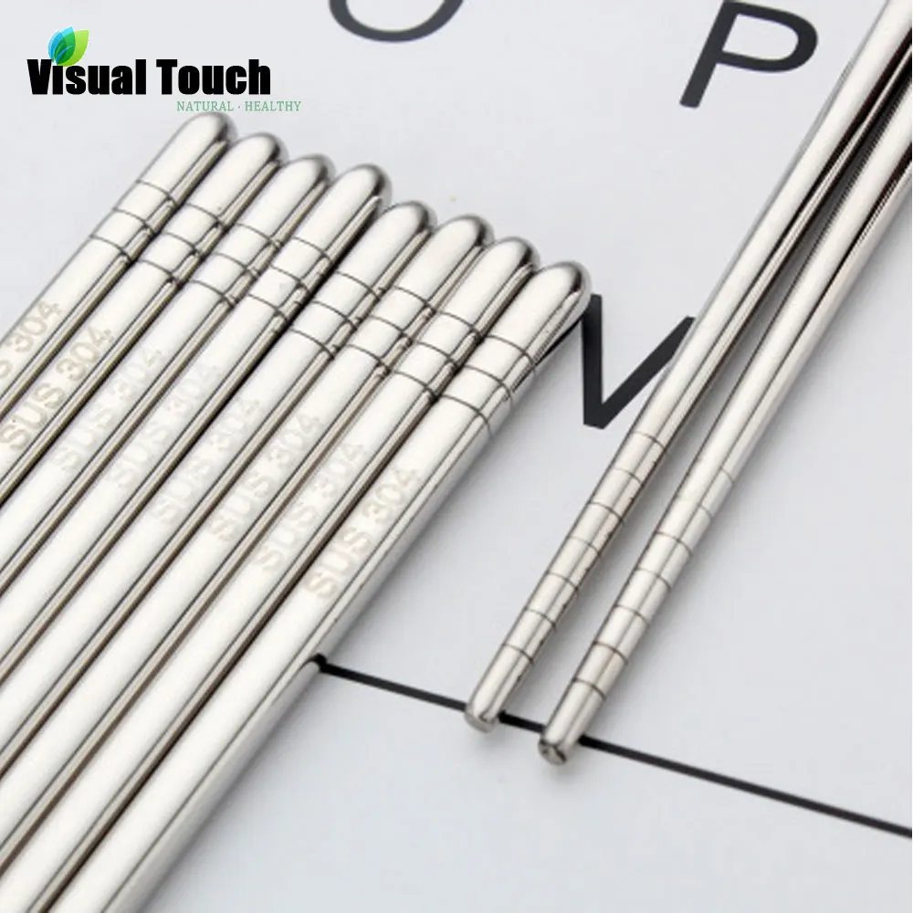 Visual Touch 304 Stainless Steel 8.9"/22.5cm Chopsticks Non-Slip Sushi Chop Sticks Chinese Kids Children Reusable for Food
Visual Touch 304 Stainless Steel 8.9"/22.5cm Chopsticks Non-Slip Sushi Chop Sticks Chinese Kids Children Reusable for Food