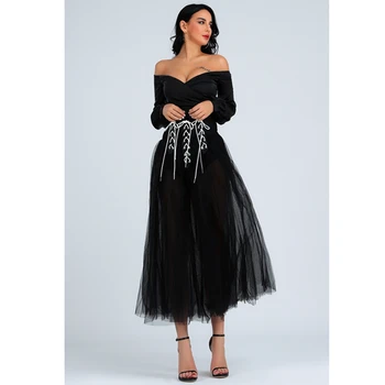 2019 new style fashion bubble skirt women elegant high waist maxi skirt summer black mesh formal party bandage skirt wholesale
2019 new style fashion bubble skirt women elegant high waist maxi skirt summer black mesh formal party bandage skirt wholesale