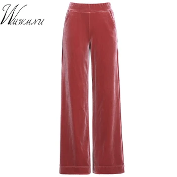 Spring Fashion streetwear Velet Wide Leg Pants women Casual elastic waist plus size straight pants Mom's Loose Trousers
Spring Fashion streetwear Velet Wide Leg Pants women Casual elastic waist plus size straight pants Mom's Loose Trousers