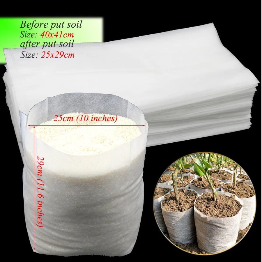 50PCS 40x41CM Fabric Grow Bags Plant Pots Pouch Root Container Airy Planting Protection Bags Biodegradable Nursery Seedling Bags
50PCS 40x41CM Fabric Grow Bags Plant Pots Pouch Root Container Airy Planting Protection Bags Biodegradable Nursery Seedling Bags