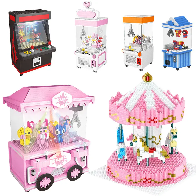 Mini Brick Clip Doll Catcher Game Machine Carousel Block Diy 3D Micro Model Creator Building Toy For Children no box
Mini Brick Clip Doll Catcher Game Machine Carousel Block Diy 3D Micro Model Creator Building Toy For Children no box