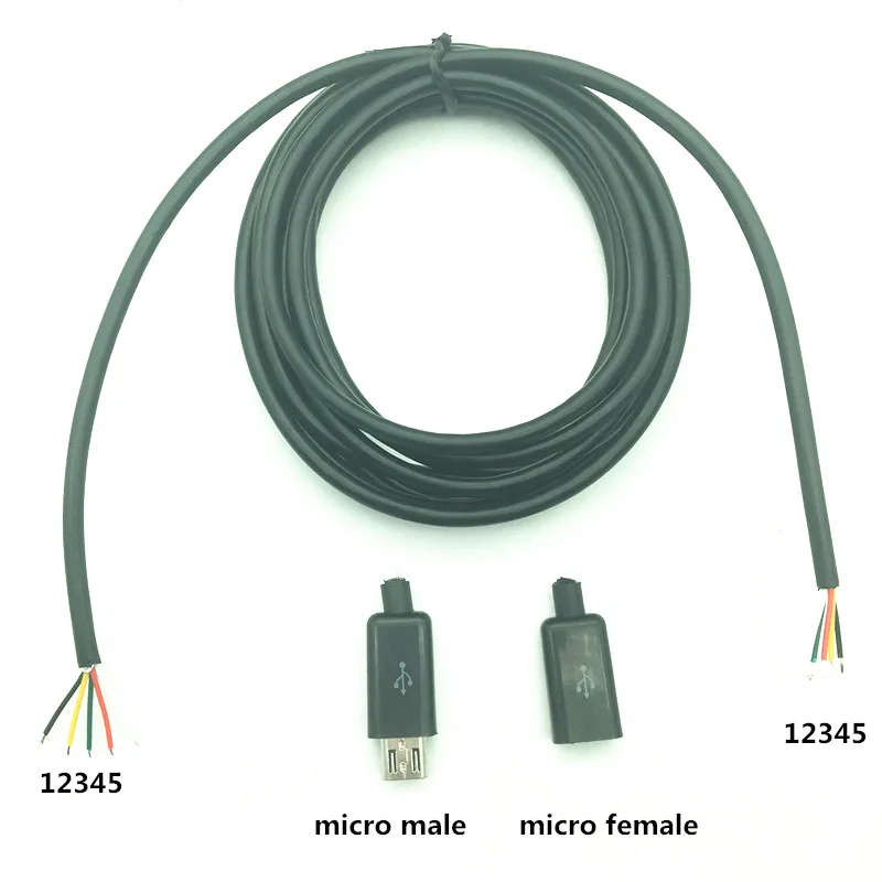 Micro USB 2.0 B 5pin Male to Female M/F Extension Connector DIY 5 core cable for USB Mouse Keyboard data cable Welding assembly
Micro USB 2.0 B 5pin Male to Female M/F Extension Connector DIY 5 core cable for USB Mouse Keyboard data cable Welding assembly