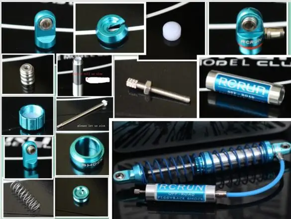 RCRUN METAL Pressure shock absorber Spring/Shock Body/Ball head/Core, piston, base rock crawler 1/10 RC car parts toys
RCRUN METAL Pressure shock absorber Spring/Shock Body/Ball head/Core, piston, base rock crawler 1/10 RC car parts toys