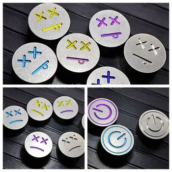 Titanium TC4 Naughty / Cry Face Power Round Bead Plummet 20mm Diameter 10mm Thick with 6mm Hole Diamter 11g/pc Stonewashed
Titanium TC4 Naughty / Cry Face Power Round Bead Plummet 20mm Diameter 10mm Thick with 6mm Hole Diamter 11g/pc Stonewashed