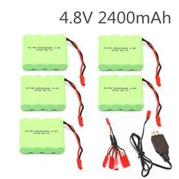 4.8V 2400mAh Ni-MH Battery With 5in1 Charger For Remote Control Toys Lighting Electric Tool AA Group RC TOYS Battery Group JST
4.8V 2400mAh Ni-MH Battery With 5in1 Charger For Remote Control Toys Lighting Electric Tool AA Group RC TOYS Battery Group JST