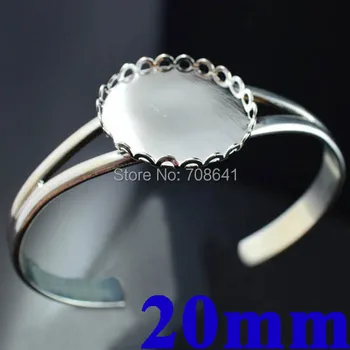 20mm Rhodium tone Plated Circle Lace Bezel Blank Bangle Bases Cabochons Bracelet Cuff Bangle Settings Findings Wholesale 
20mm Rhodium tone Plated Circle Lace Bezel Blank Bangle Bases Cabochons Bracelet Cuff Bangle Settings Findings Wholesale