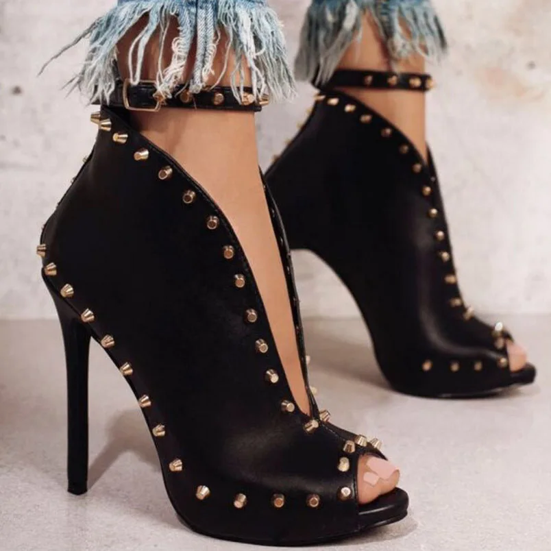 2019 Europe Popular Street beat rivet fish mouth shoes High-heeled sexy Rome Casual Buckle Strap PU heel 12cm Woman pumps WF223
2019 Europe Popular Street beat rivet fish mouth shoes High-heeled sexy Rome Casual Buckle Strap PU heel 12cm Woman pumps WF223