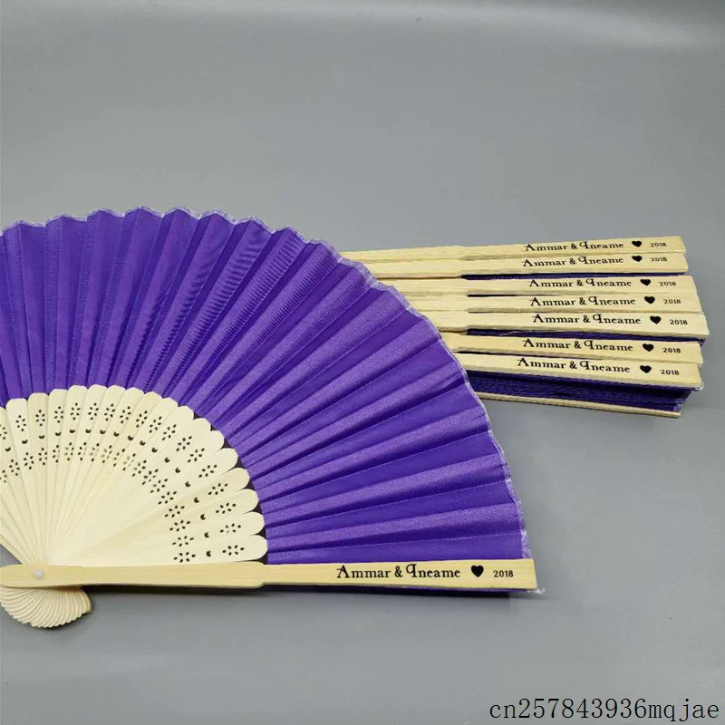 100pcs Personalized Wedding Silk Fans Customized Cloth Hand Fan Folded Fan Print Names and Text in Organza Gift Bag
100pcs Personalized Wedding Silk Fans Customized Cloth Hand Fan Folded Fan Print Names and Text in Organza Gift Bag