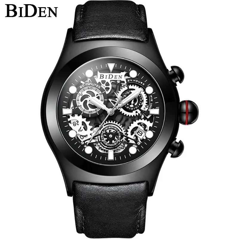 BIDEN New Fashion 3D Gear Dial Quartz Watches Men Leather Strap Chronograph Sport Analog Wristwatch Relogio Masculino
BIDEN New Fashion 3D Gear Dial Quartz Watches Men Leather Strap Chronograph Sport Analog Wristwatch Relogio Masculino