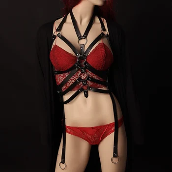 Body Harness Leather Bondage Lingerie Black Bra Sexy Harajuku Punk Goth Strap Plus Size Fetish Festival Rave Clothin Garter Belt
Body Harness Leather Bondage Lingerie Black Bra Sexy Harajuku Punk Goth Strap Plus Size Fetish Festival Rave Clothin Garter Belt