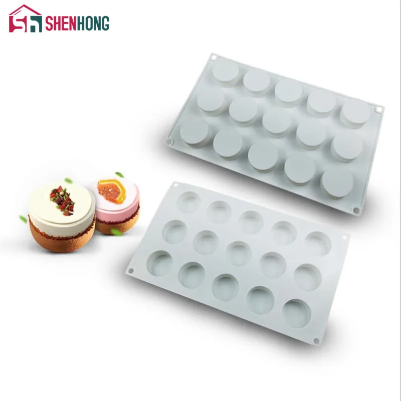 SHENHONG 15 Holes Cylinder Silicone Cake Decorating Mold For Baking Mould Dessert Mousse bakvormen Pastry Pan Bakewar Tools
SHENHONG 15 Holes Cylinder Silicone Cake Decorating Mold For Baking Mould Dessert Mousse bakvormen Pastry Pan Bakewar Tools