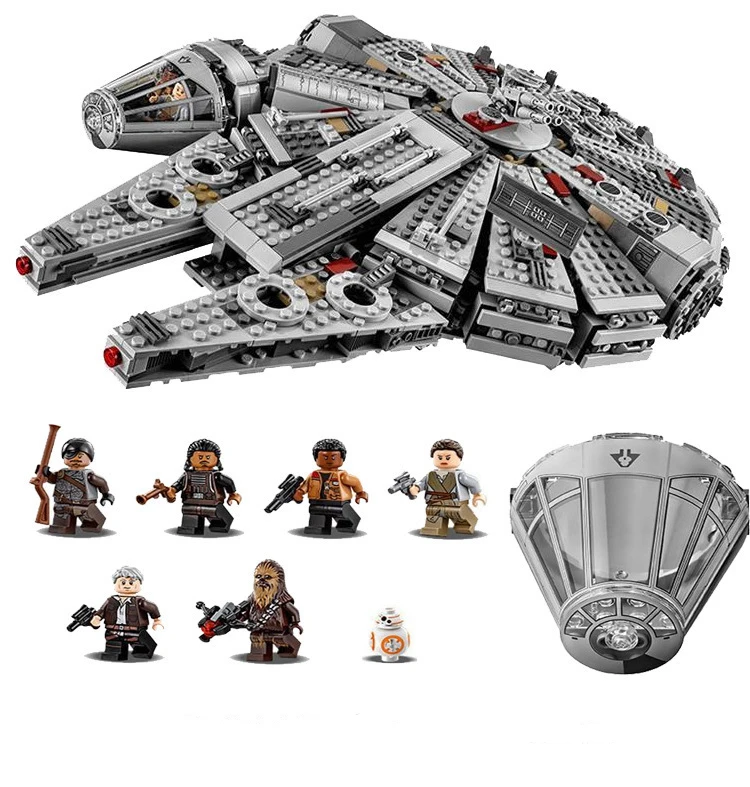 LEPIN 05007 Super Size 1381Pcs Millennium Falcon Force Awakening Star Wars 7 Building Blocks Toys For Children Star Wars Toys
LEPIN 05007 Super Size 1381Pcs Millennium Falcon Force Awakening Star Wars 7 Building Blocks Toys For Children Star Wars Toys