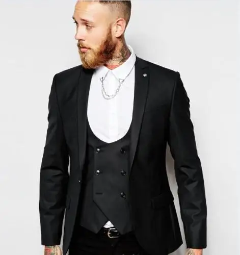 Handsome Groomsmen Wool blend Groom Tuxedos Mens Wedding Dress Man Jacket Blazer Prom Dinner (Jacket+Pants+Tie+Vest) A157
Handsome Groomsmen Wool blend Groom Tuxedos Mens Wedding Dress Man Jacket Blazer Prom Dinner (Jacket+Pants+Tie+Vest) A157