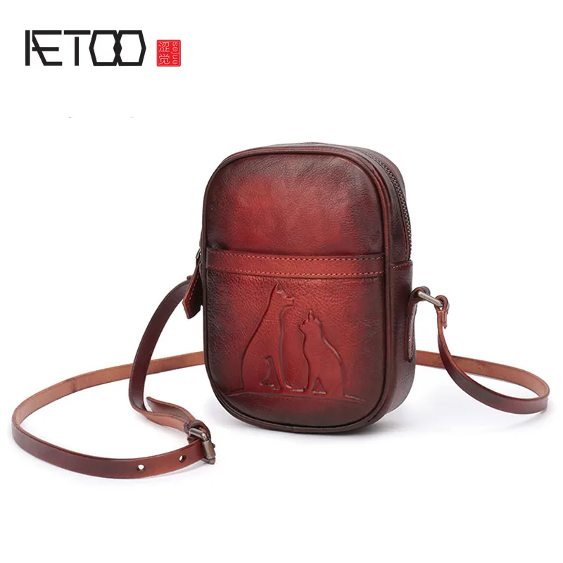 AETOO Small bag new female leather diagonal cross head layer cowhide mini bag soft leather small flap women
AETOO Small bag new female leather diagonal cross head layer cowhide mini bag soft leather small flap women
