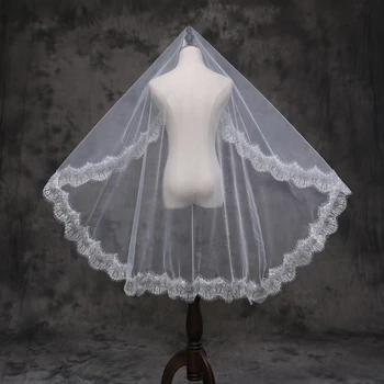 2019 Real Photos High Quality 1-layer 1.5M Big eyelashes design Cathedral Shining Lace Wedding Veil New Bridal Veil
2019 Real Photos High Quality 1-layer 1.5M Big eyelashes design Cathedral Shining Lace Wedding Veil New Bridal Veil