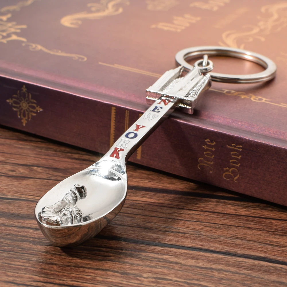Vicney New York Little Spoon Opener Keychain Zinc Alloy Key Chain Statue of Liberty Pattern DIY Keyring For Men Women
Vicney New York Little Spoon Opener Keychain Zinc Alloy Key Chain Statue of Liberty Pattern DIY Keyring For Men Women