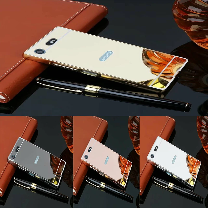 Fashion Luxury Rose Gold Mirror Cases For Sony Xperia XZ1 Compact Alumimum Metal Frame shell Back Cover for Sony Xperia XZ1 Mini
Fashion Luxury Rose Gold Mirror Cases For Sony Xperia XZ1 Compact Alumimum Metal Frame shell Back Cover for Sony Xperia XZ1 Mini