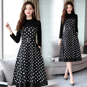 Spring Autumn New Dot Midi Dress Vestidos Stylish Dress Elegant Robes Femme Ukraine Office Work Dress Women Vestido De Festa
Spring Autumn New Dot Midi Dress Vestidos Stylish Dress Elegant Robes Femme Ukraine Office Work Dress Women Vestido De Festa