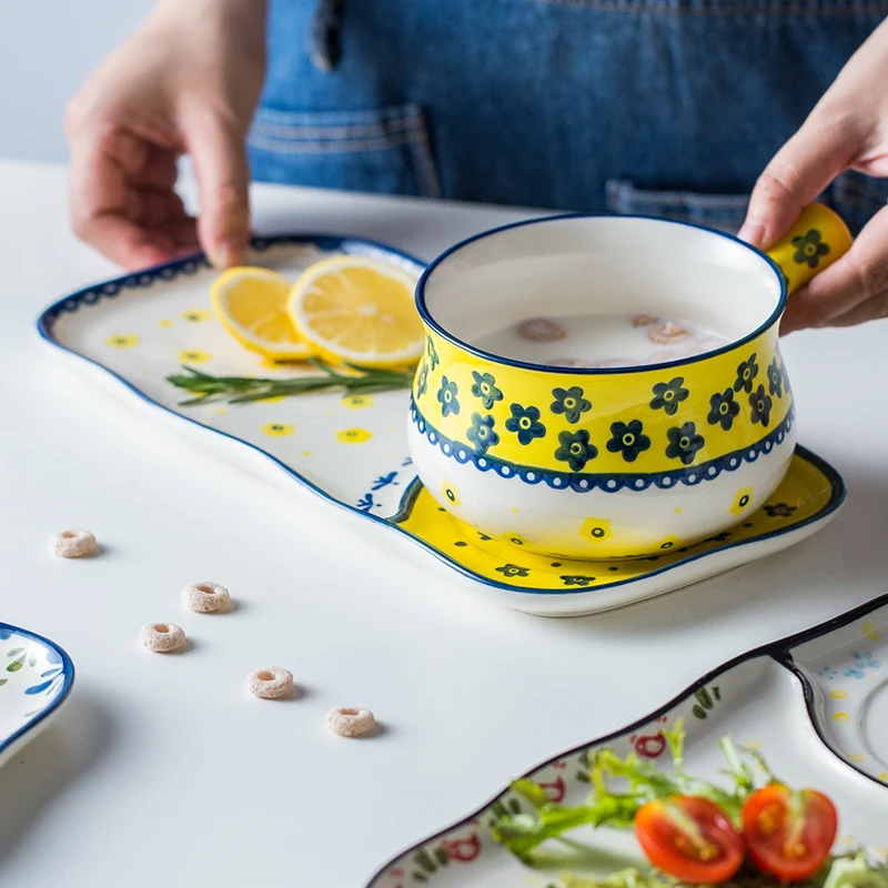 Creative Breakfast Tableware Set Japanese Style With Simple Hand-painted One Person Home Ceramic Handle Personalized Oatmeal Bo
Creative Breakfast Tableware Set Japanese Style With Simple Hand-painted One Person Home Ceramic Handle Personalized Oatmeal Bo